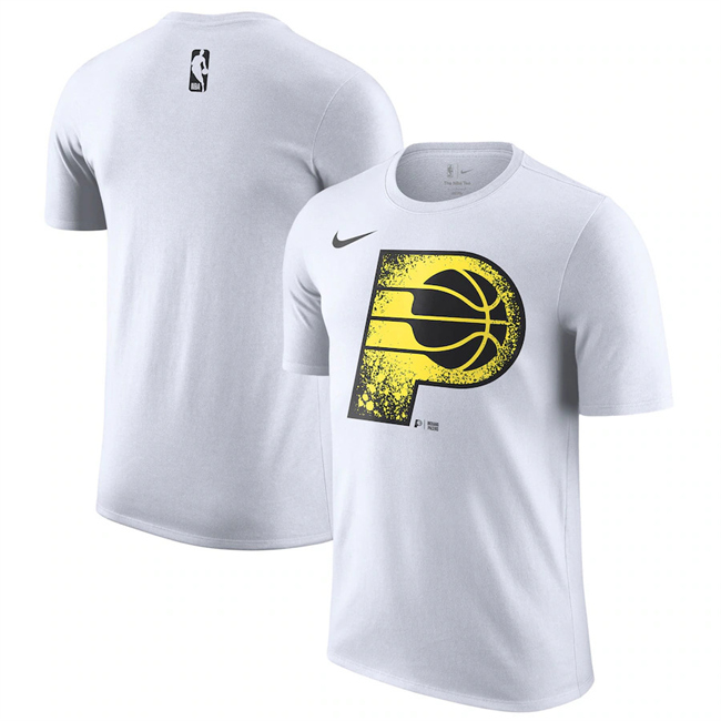 Men's Indiana Pacers White 2024/25 City Edition Essential Logo T-Shirt